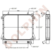 Komatsu Radiator - 51-9/16 X 58-15/16 3-9/16 Radiator