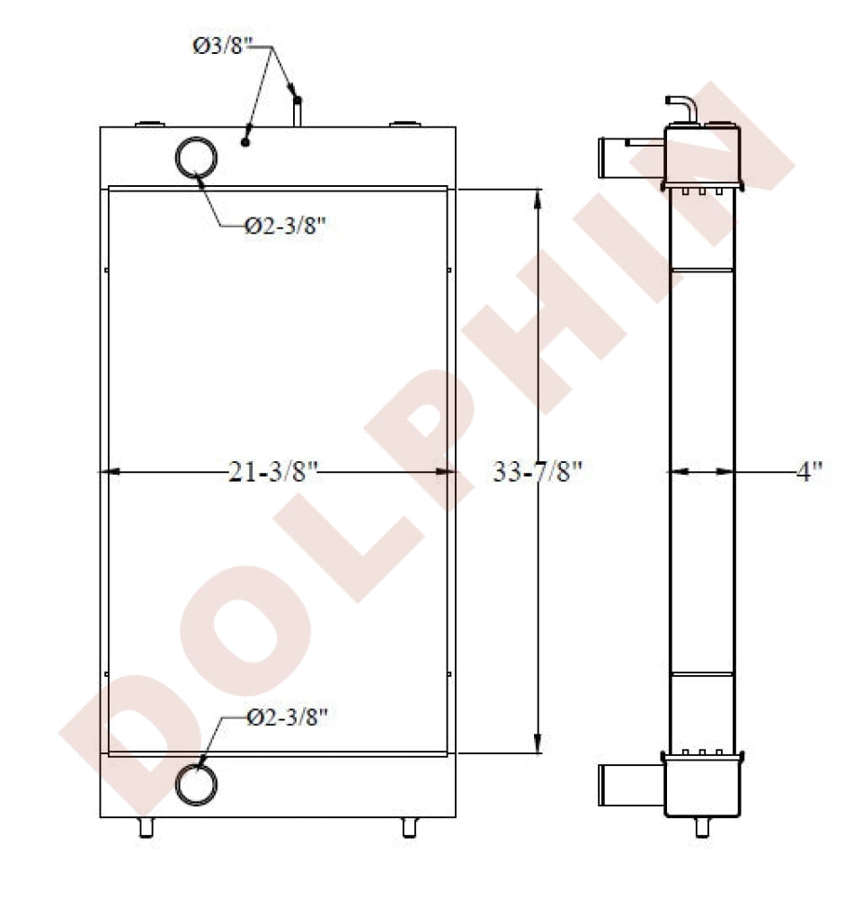 Komatsu Radiator 33-7/8 X 21-3/8 4 Radiator
