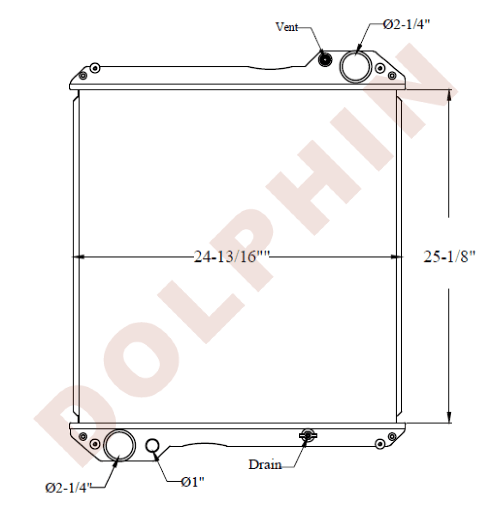 Caterpillar Radiator - 25-1/8 X 24-13/16 4 Radiator