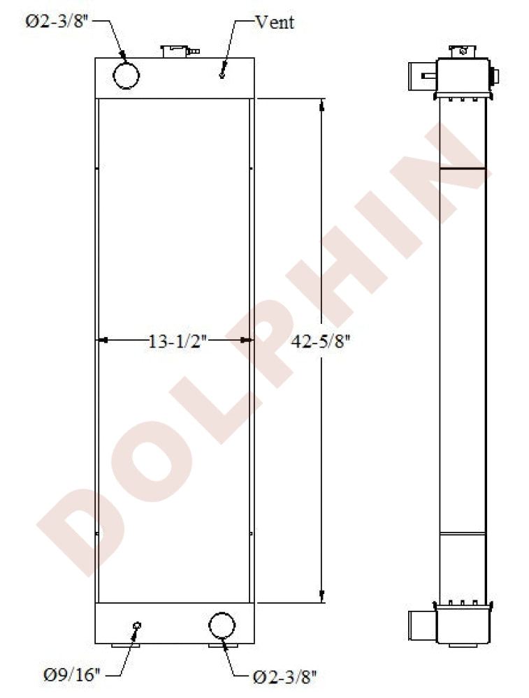 JCB Radiator - 22 5/8’’ x 22 1/16’’ x 4’’ Radiator