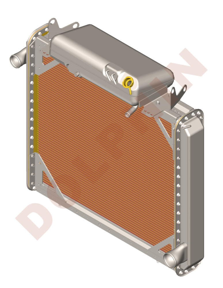 FREIGHTLINER RADIATOR Columbia 112/120,FLA,FLB Series with Surge Tank (1990-2005) 37’’ x 31-1/4’’ x 2-3/8’’ Radiator
