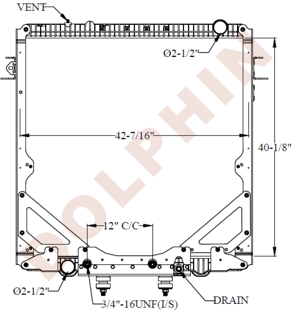 FREIGHTLINER RADIATOR - CORONADO CC, CD, WESTERN STAR (2008-2015) 40-1/8