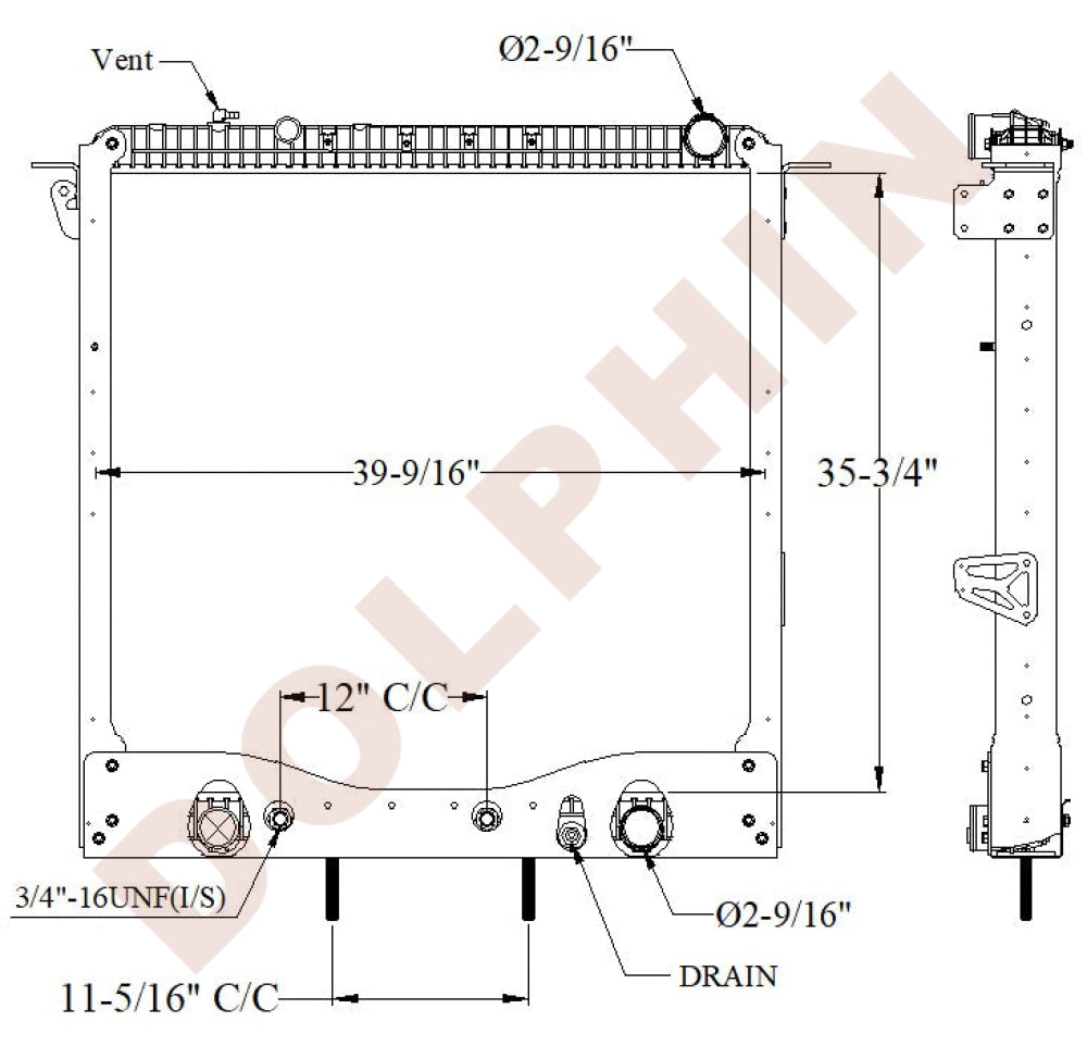 FREIGHTLINER Radiator (2013-2014) 35 3/4