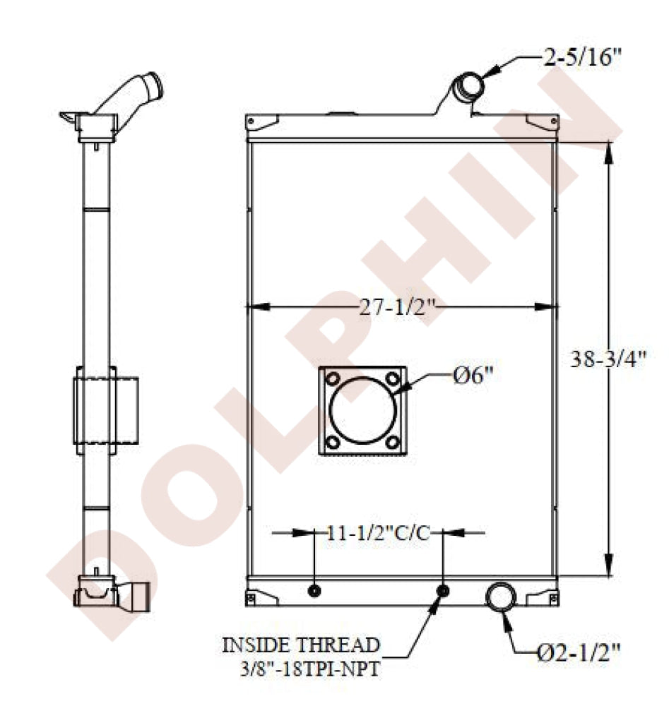 Mack Radiator - Mru Series (2010-2007) 38-3/4 X 27-1/2 2-1/8 Radiator