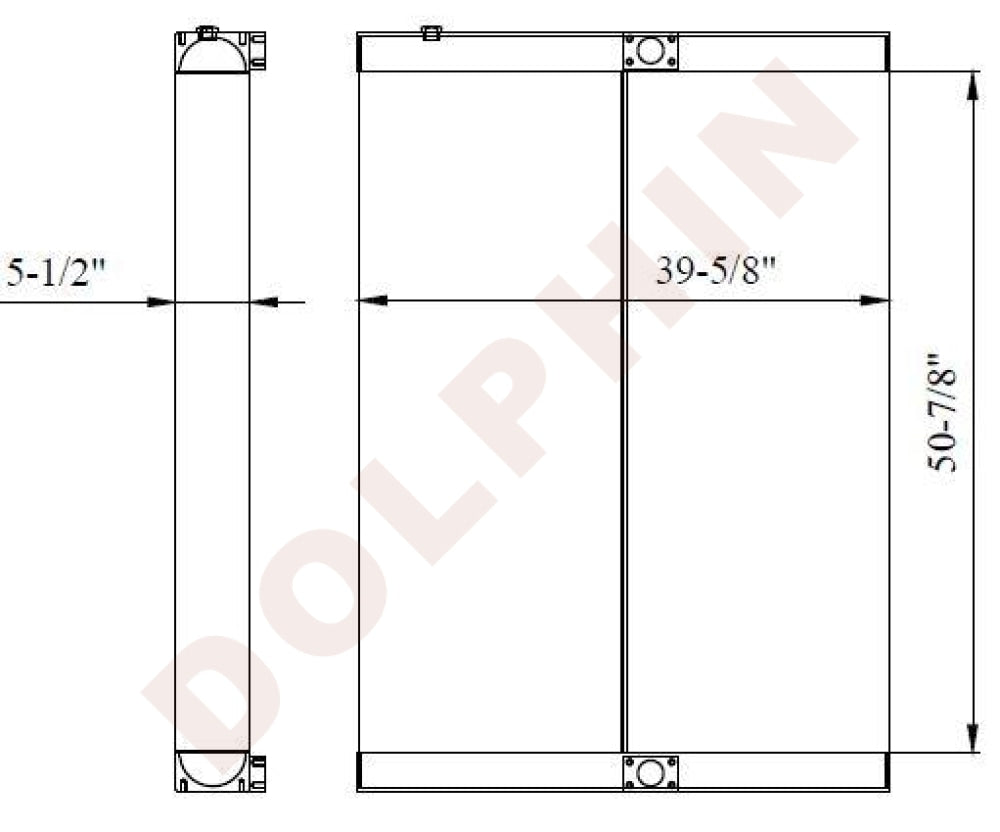 LIEBHERR OIL COOLER 507/8" x 395/8" x 51/2" Dolphin Heat Exchanger USA