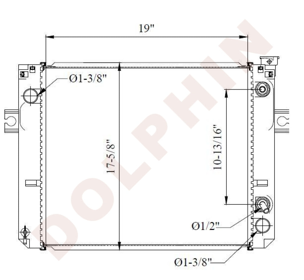 HYSTER FORKLIFT RADIATOR ( YALE) 19 x 175/8 x 2" Dolphin Heat