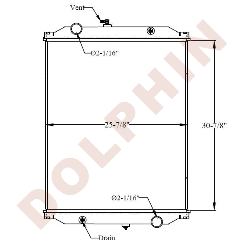 FREIGHTLINER RADIATOR (FE, RE, STC series School Bus (1995-2005) 30-7/8 x 25-7/8 x 2-1/8