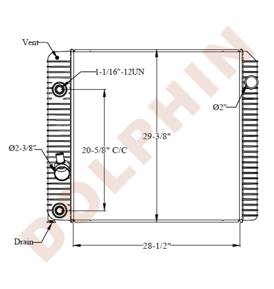 INTERNATIONAL RADIATOR, Durastar 4000 series, CE School Bus, 28-1/2 x 29-3/8 x 2-1/8
