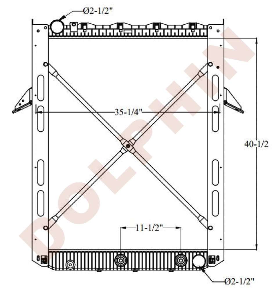 VOLVO RADIATOR - CXU612 Vision (2008-2010) 40-1/2 x 35-1/4 x 1-7/8''