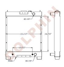 Komatsu Radiator - 34-5/8 X 34-3/4 4-1/2 Radiator