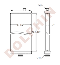 Komatsu Radiator - 52 - 9/16’ X 17 - 1/2’ 4’ Radiator