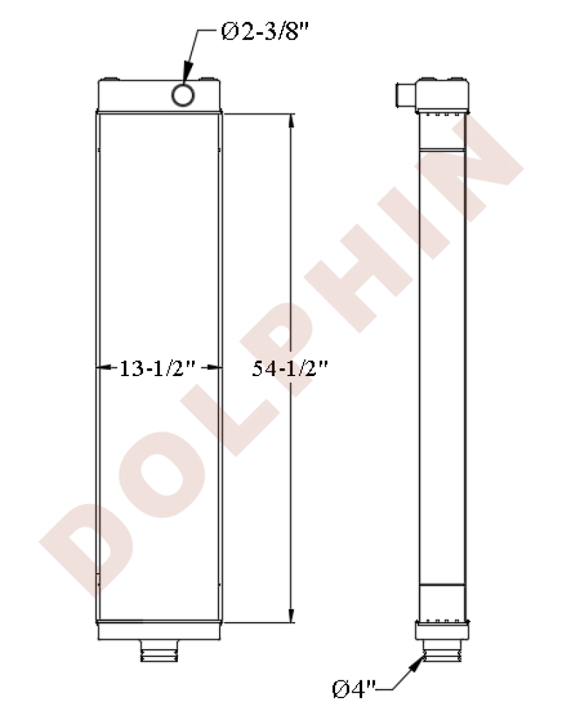 KOMATSU Radiator - HD785-7 (2006-2019) 54-7/16’’ x 13-7/16’’ x 4-15/16’’ - Radiator