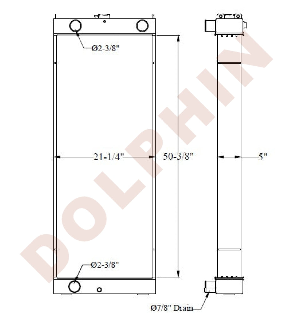 Komatsu Radiator - 50-3/8 X 21-1/4 5 Radiator