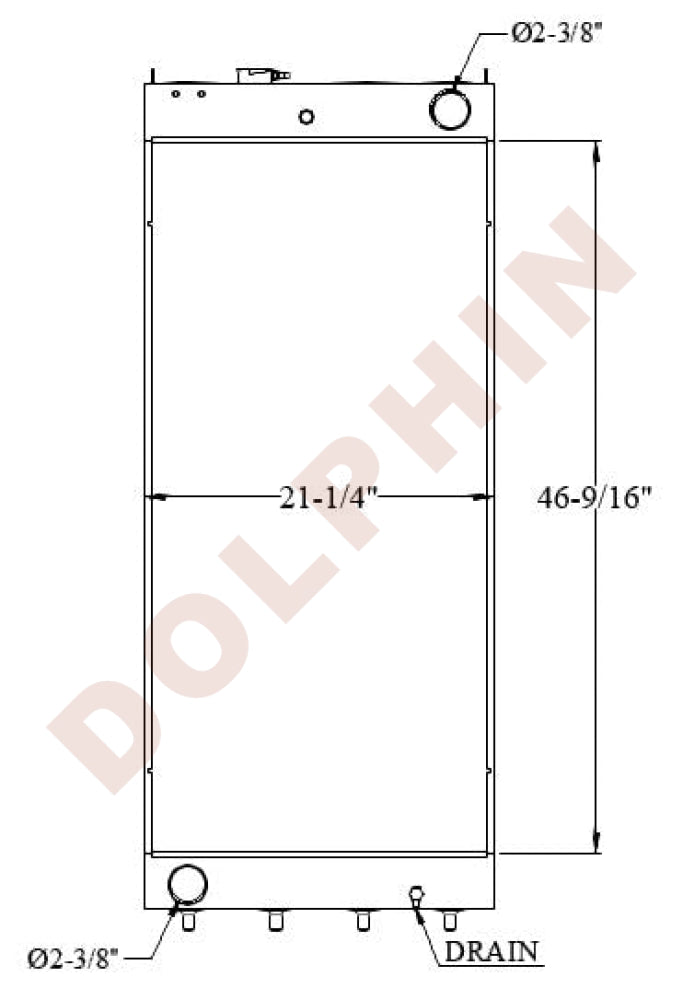 Komatsu Radiator - Pc 360 46-9/16 X 21-1/4 3-1/1’’ Radiator