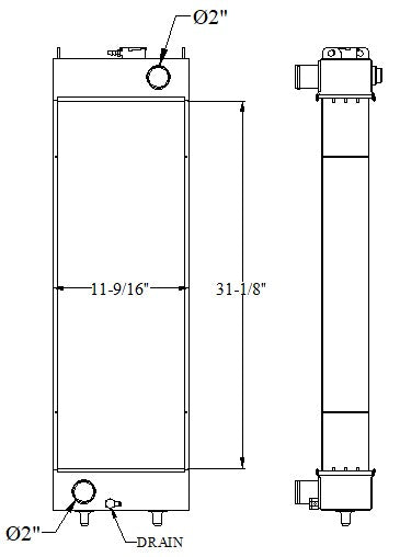 KOBELCO Radiator - EXCAVATOR SK130 - 31 1/8
