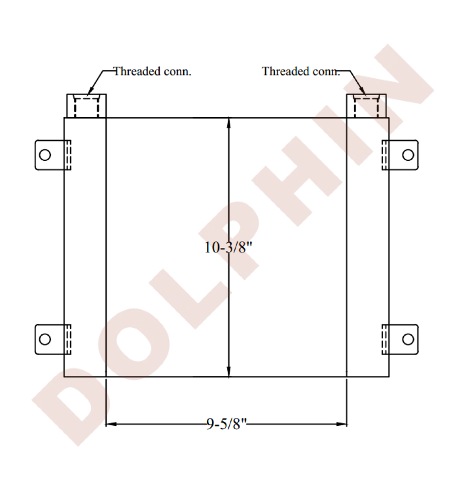 KOMATSU Radiator - 9-5/8 x 10-3/8 x 1-9/16’’ Radiator