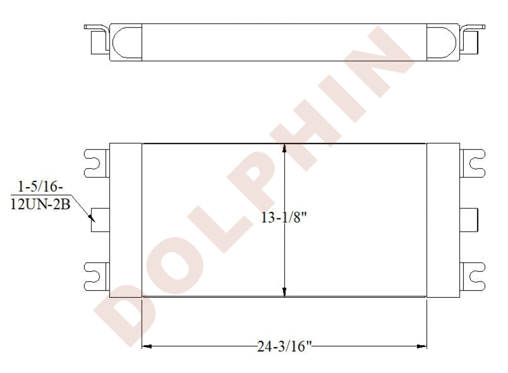 OIL COOLER - 24 3/16’’ x 13 1/8’’ x 3 1/8’’ Oil Cooler