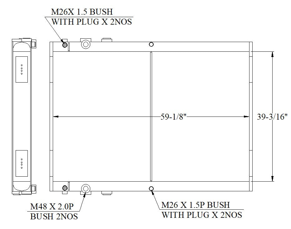 KOMATSU Oil Cooler - PC 3000,65548340 - 39 3/16