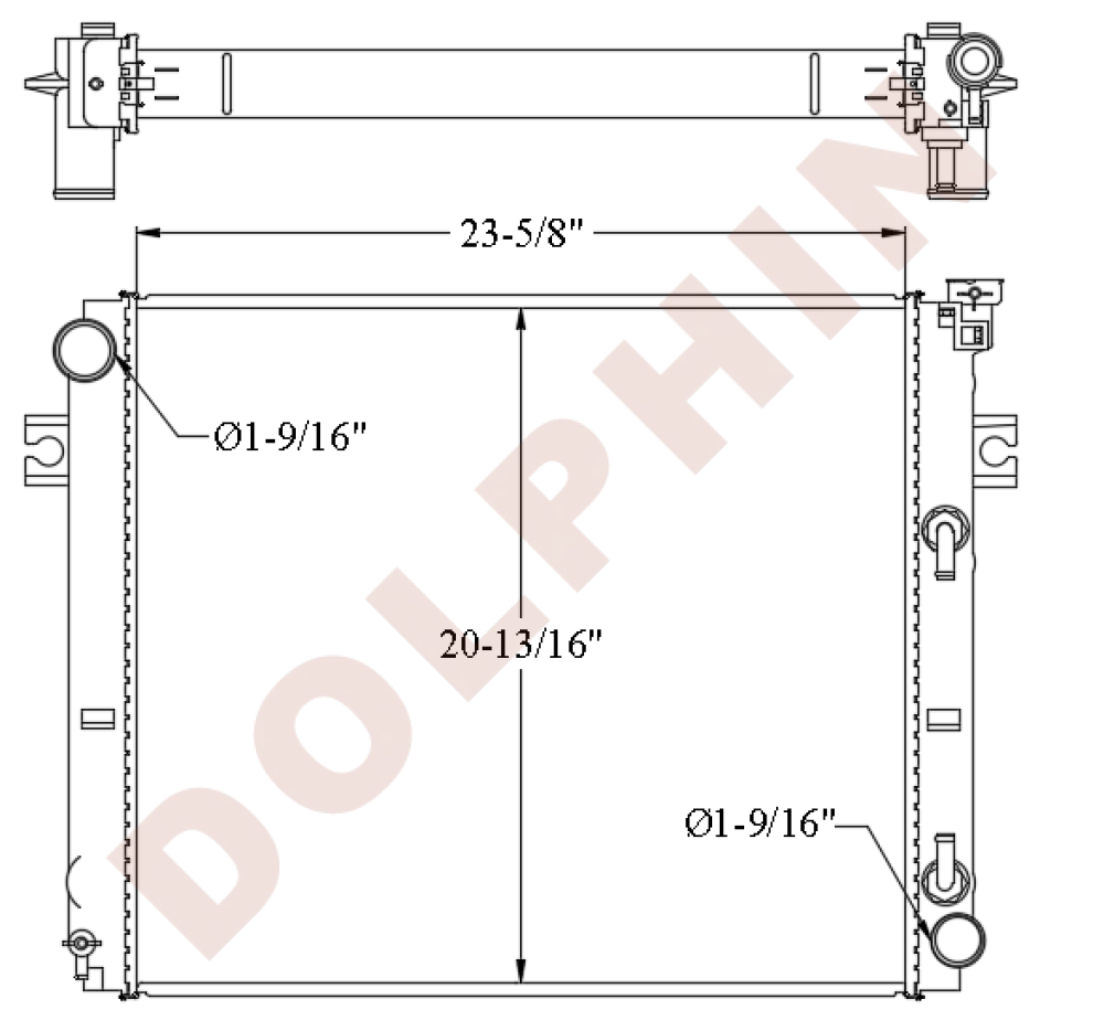TOYOTA Radiator - 8FD 8FG40N (2007-) 23-5/8’’ x 20-13/16’’ x 2-1/8’’ - Radiator