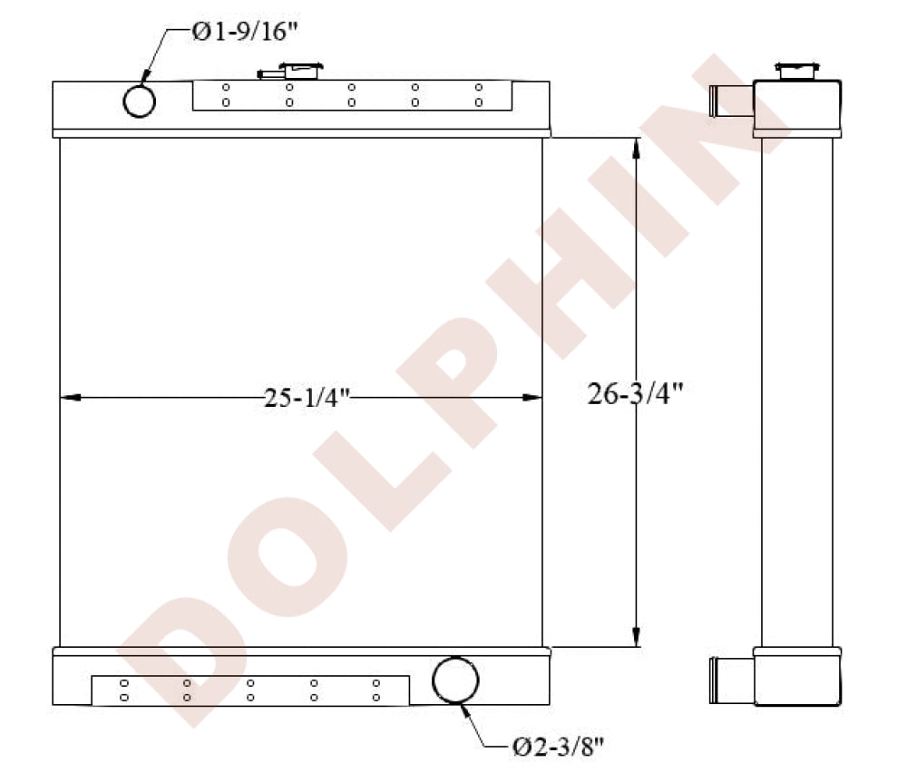 Bell Radiator - 26-3/4 X 25-1/4 3-3/4’’ Radiator