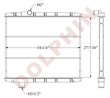 MACK RADIATOR - RD600 RD688S (1994-2008) 27-3/8 x 34 x 1-3/4’’ - Radiator