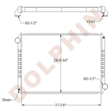 FORD Radiator - L 8000 9000 AAT9500 LLT9500 Series (1988-1998) 37 3/8’’ x 28 9/16’’ x 2’’ Radiator