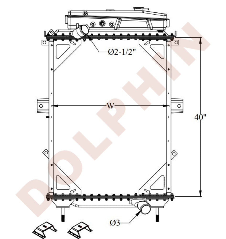 KENWORTH RADIATOR - T300/T400/T600A/T800, T2000, W900 (1982-2010) 40 x ...