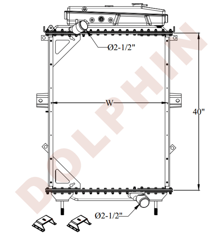 KENWORTH RADIATOR - T600, T660, T800 (2006-2008) 40 x 28-1/2 x 2-1/2 ...