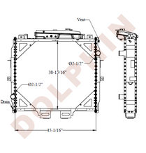 Kenworth Radiator - C500 (1979-1985) 45-1/16 X 38-15/16 3-5/8’ Radiator