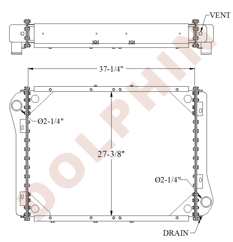 AM GENERAL Radiator - M900 M939 M923 M925M929 (1982-1991) 37-1/4’’ x 27-3/8’’ x 3’’ - Radiator