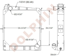 MERCEDES Radiator - NG80-CYPRUS - 24 3/16’’ x 24 13/16’’ x 3 5/8’’ Radiator