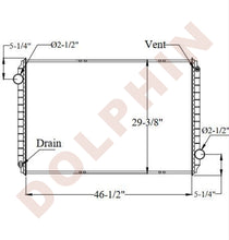 INTERNATIONAL RADIATOR - PayStar F5070 (1998-1999) 46-1/2 x 29-3/8 x 2-1/8’’ Radiator