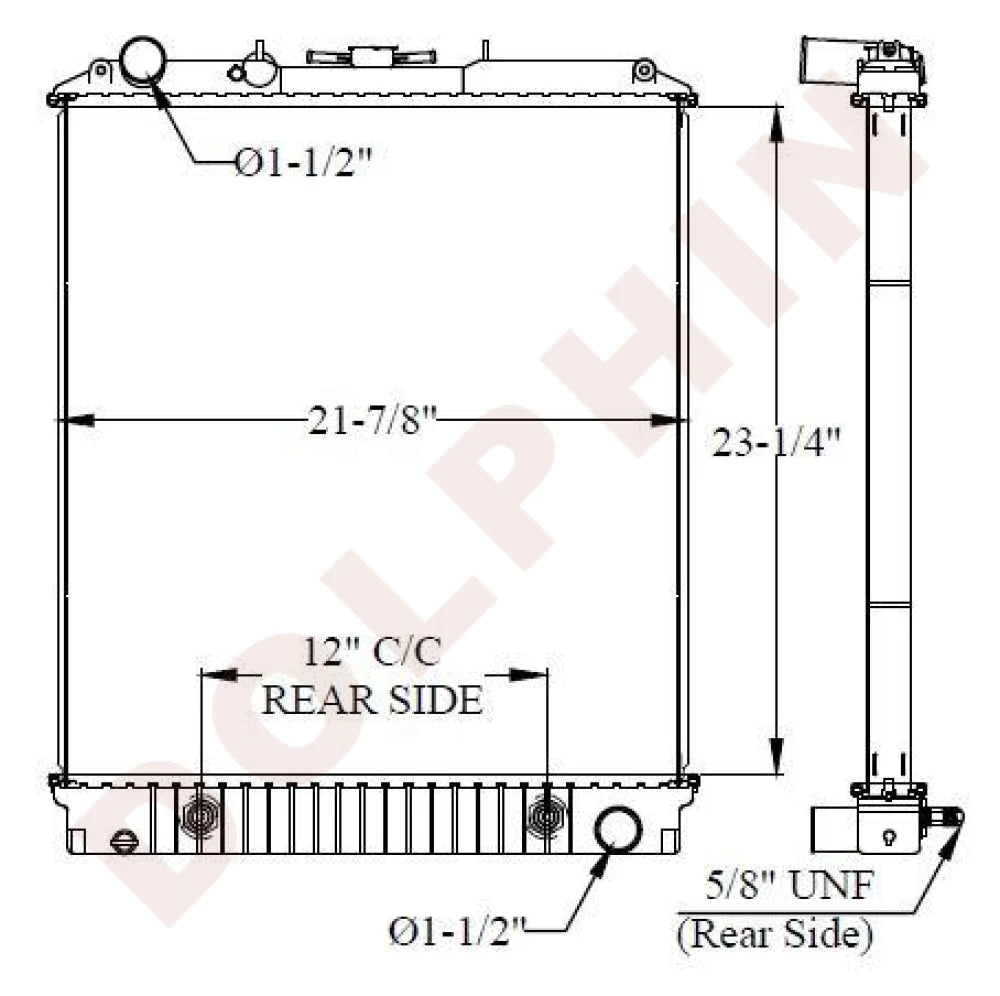 ISUZU Radiator - NPR NQR NRR GMC W Series (2004-2013) 23 1/4