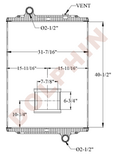 PETERBILT Radiator (2009-2012) 40 1/2" x 31 7/16" x 2 1/8"