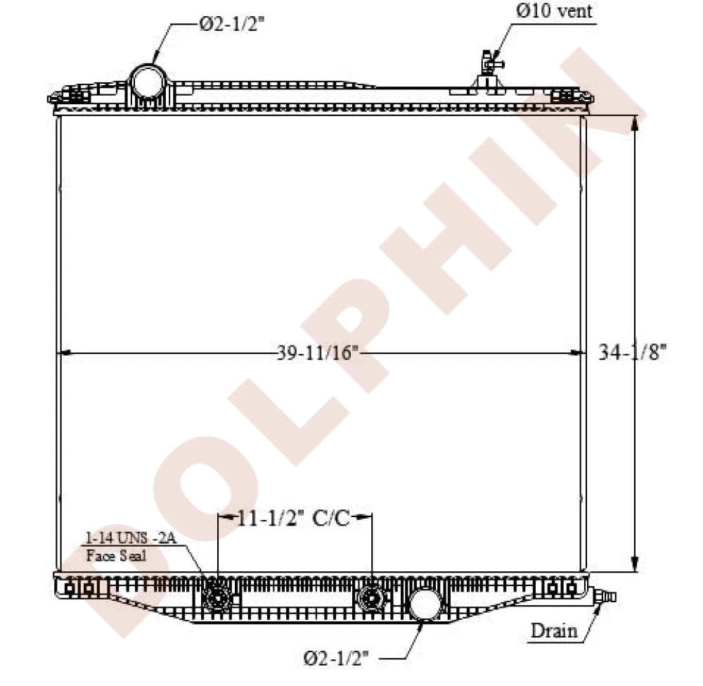 International Radiator - 34-1/8 X 39-11/16 1-9/16’’ Radiator