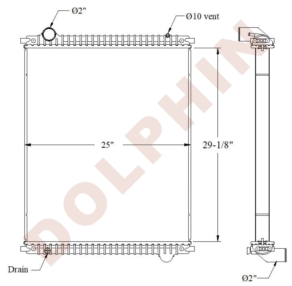 INTERNATIONAL Radiator (2007-2009) 29 1/8