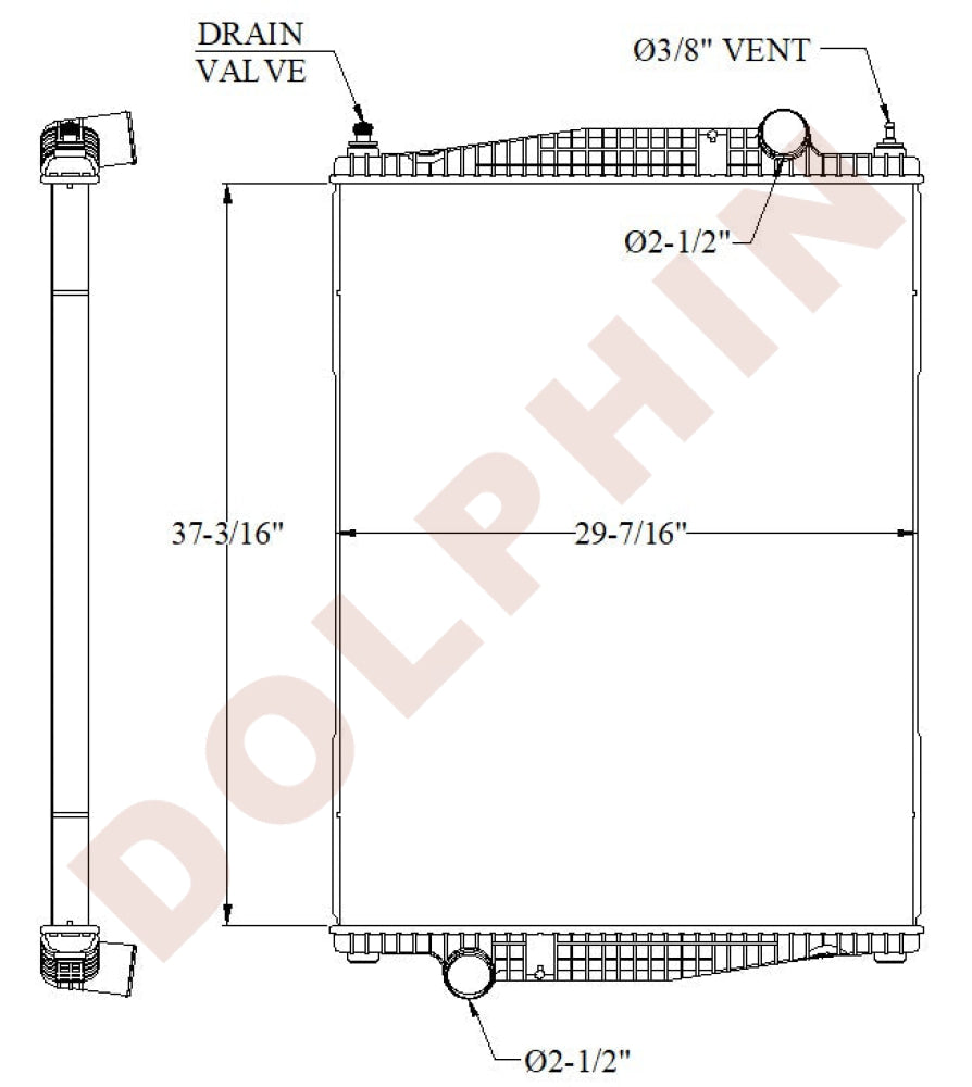 VOLVO Radiator - B11R37 - 3/16