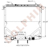 Freightliner Radiator - W95 114D 35-3/4 X 42-7/16 2-1/8’’ Radiator