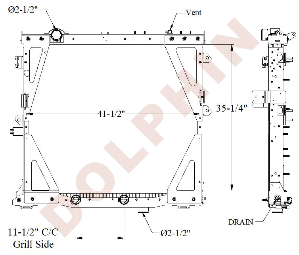 INTERNATIONAL Radiator (2010-2013) 35 1/4