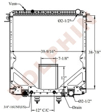 Freightliner Radiator - Business Class M2-112 (2008) 38-7/8 39-9/16	2-1/8