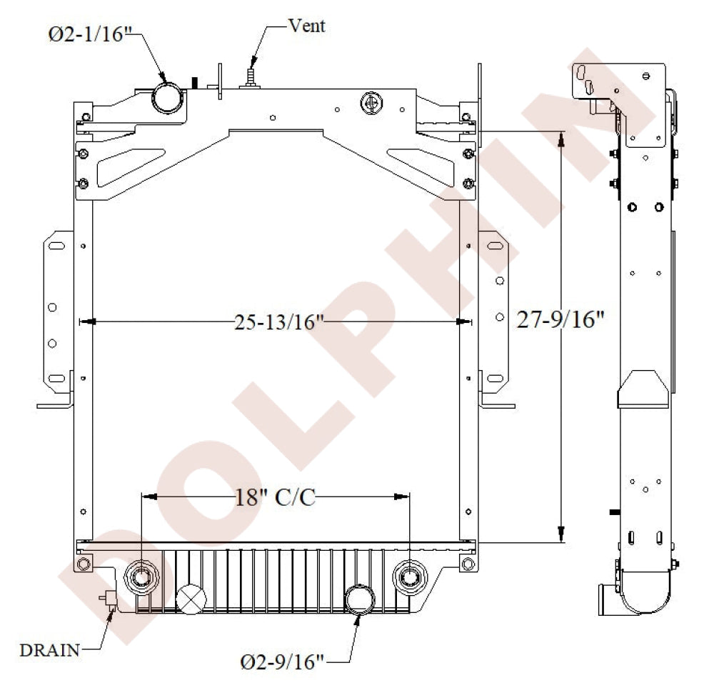 FREIGHTLINER Radiator (2007) 27 9/16
