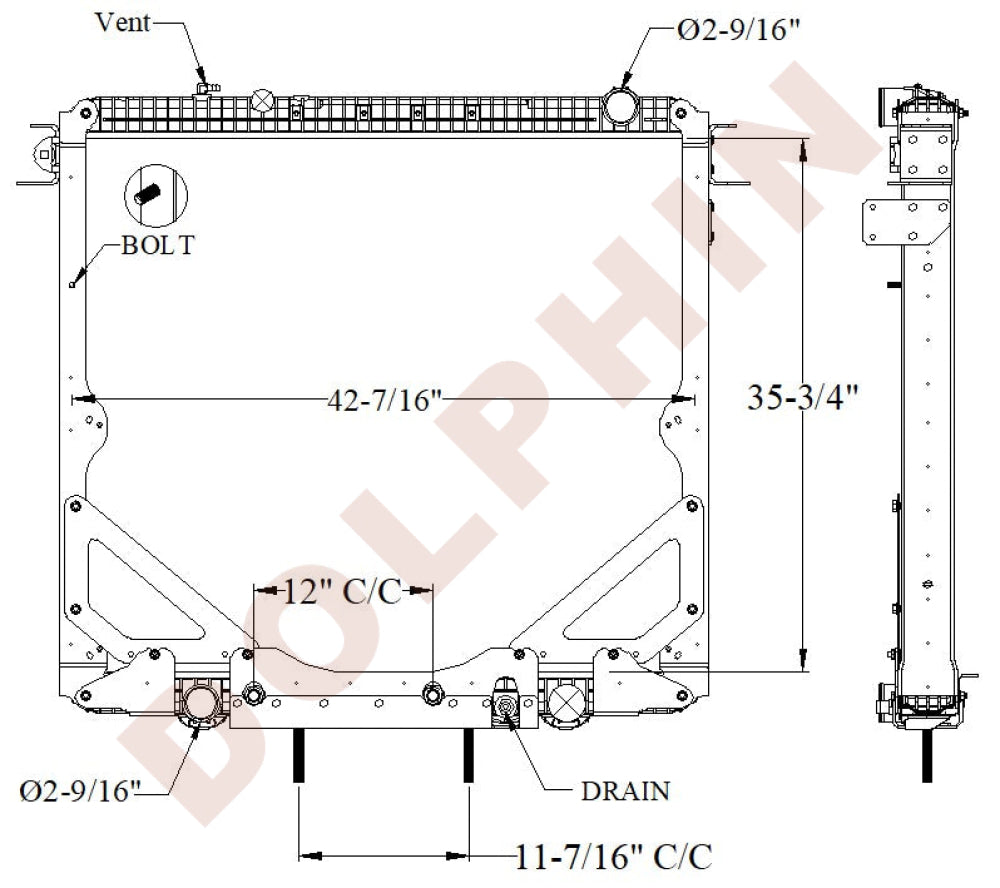 FREIGHTLINER Radiator (2012) 35 3/4