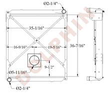 AUTOCAR Radiator - Autocar WX 2010 Newer 2010 NEWER ACX MODELS (2010-) 36 7/16’’ x 35 1/16’’ x 2 1/8’’ Radiator