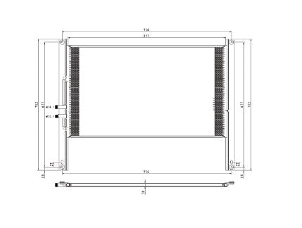 VOLVO CONDENSER (1994-2007) 4700, 9100, 9200, 9300, 9400, 9900 Series, 34'' x 20'' x 3/4''