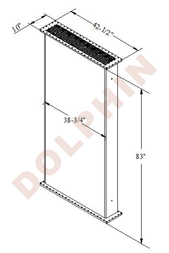 Core - JACKET WATER - 83’’ x 38 3/4’’ x 7 3/16’’ Core
