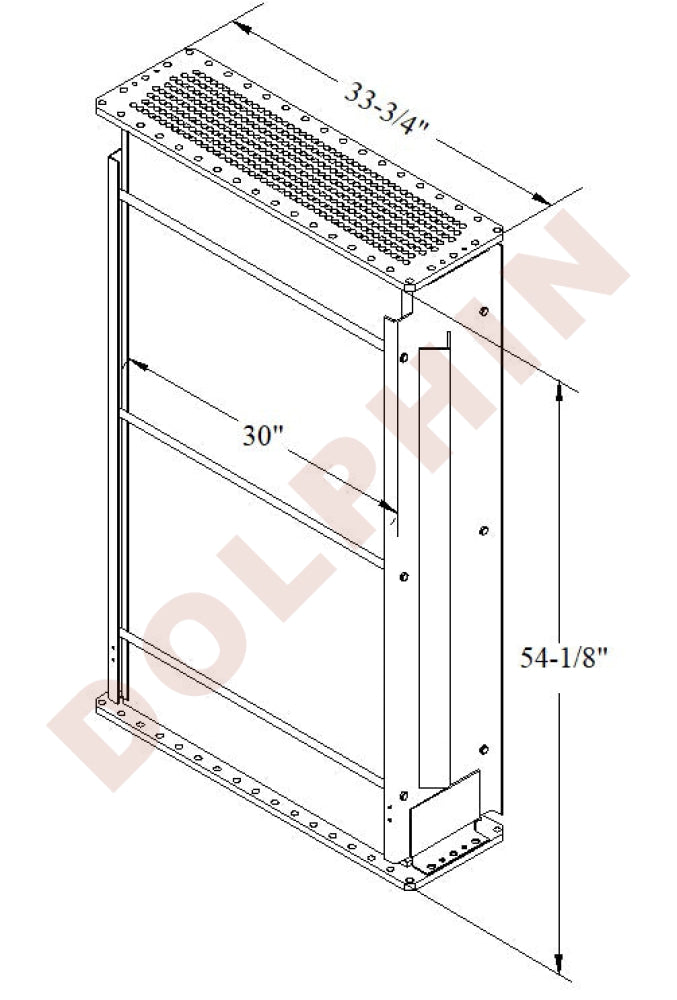 LOCO CORE 8 Row Mechanical Bond Radiator Core - 54 1/8
