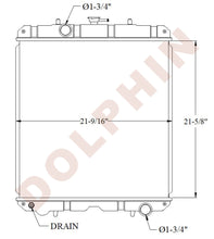 PERKINS Radiator - GENERATOR - 21 5/8’’ x 21 9/16’’ x 2 3/8’’ Radiator