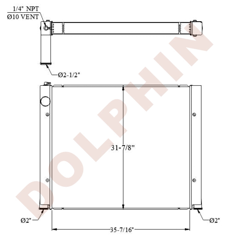 Volvo Radiator 35-7/16’’ X 31-7/8’’ 2-1/1’’