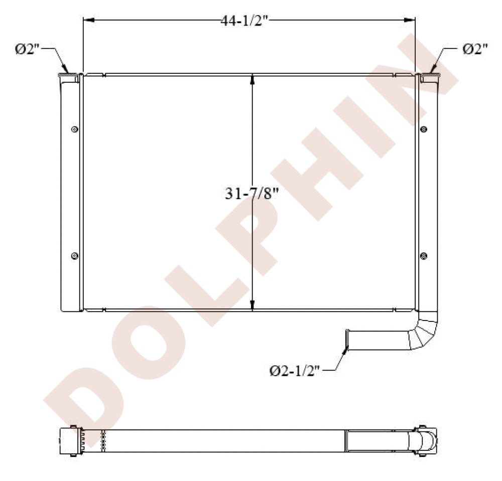 Volvo Radiator - 44-1/2’’ X 31-7/8’’ 2-1/1’’