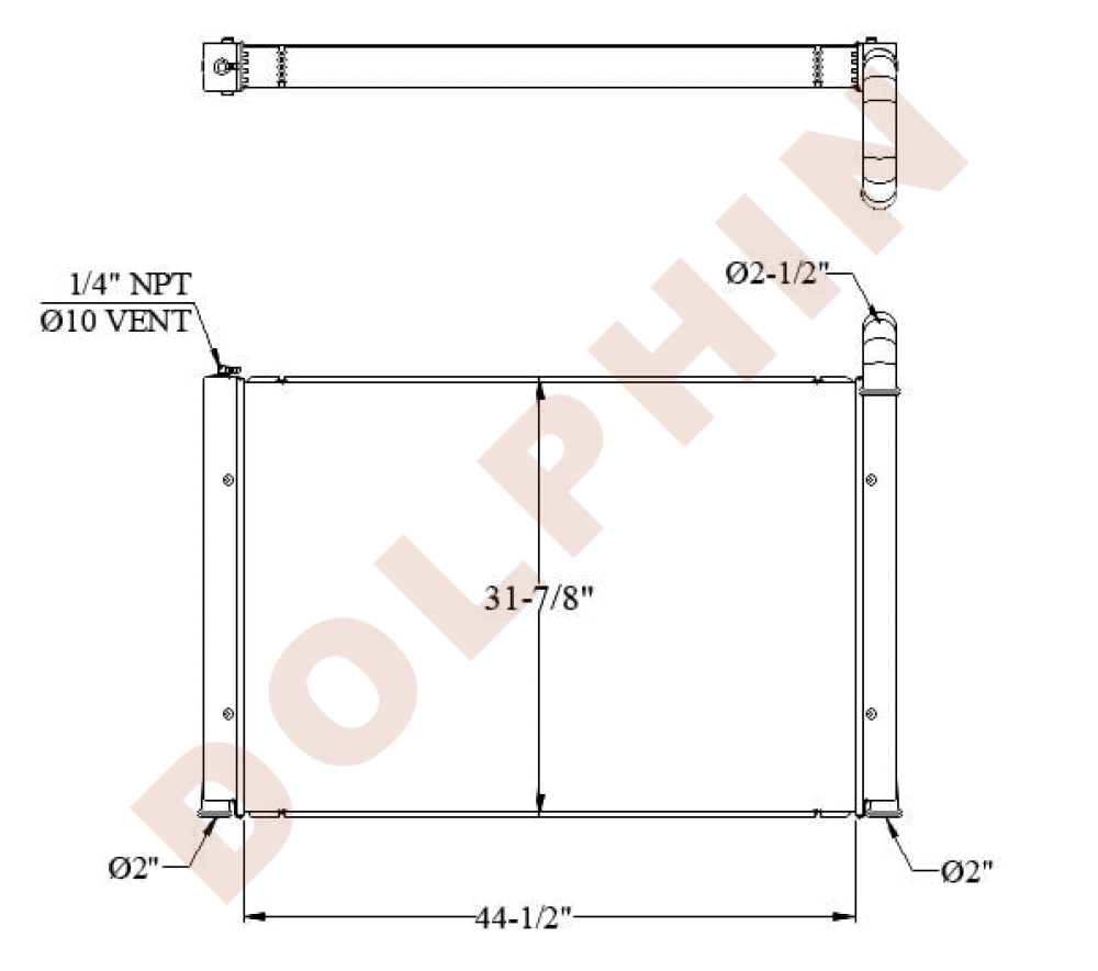 Volvo Radiator - 44-1/2’’ X 31-7/8’’ 2-1/1’’